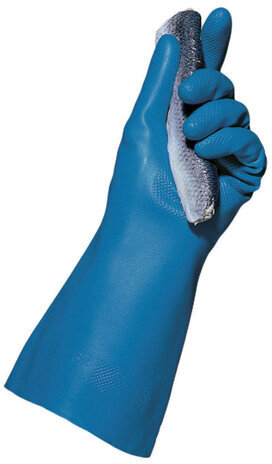 Перчатки латексные MAPA Superfood/Vital 177, внутреннее хлорированное покрытие, размер 10 (XL), синие
