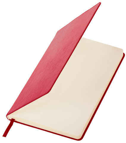 Блокнот А5 (148х218 мм), BRAUBERG "Income", 128 л., гладкий кожзаменитель, клетка, красный, 125209