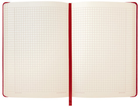 Блокнот А5 (148х218 мм), BRAUBERG "Income", 128 л., гладкий кожзаменитель, клетка, красный, 125209