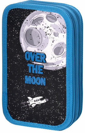 Пенал ЮНЛАНДИЯ, 2 отделения, ламинированный картон, конгрев, 19х11 см, &quot;Space smile&quot;, 270890