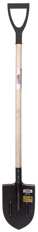 Лопата штыковая из рельсовой стали ГРАНДМАСТЕР, 21х36 см, высота 130 см, деревянный черенок, 70999, 606553