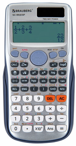 Калькулятор инженерный BRAUBERG SC-991ESP (165х84 мм), 417 функций, 10+2 разрядов, двойное питание, 271725