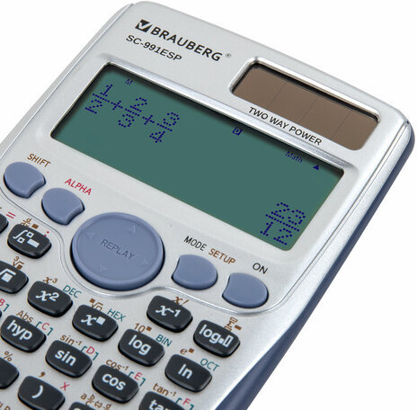 Калькулятор инженерный BRAUBERG SC-991ESP (165х84 мм), 417 функций, 10+2 разрядов, двойное питание, 271725
