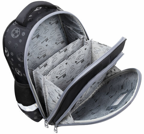 Ранец BRAUBERG KIDS STANDARD, 2 отделения, "Score ball", 3D панель, 36х28х14 см, 272037