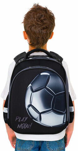 Ранец BRAUBERG KIDS STANDARD, 2 отделения, "Score ball", 3D панель, 36х28х14 см, 272037