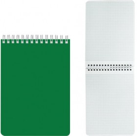 Блокнот А5 (145х212 мм), 60 л., гребень, лакированная обложка, клетка, HATBER, &quot;Зелёный&quot;, 60Б5В1гр, B194065