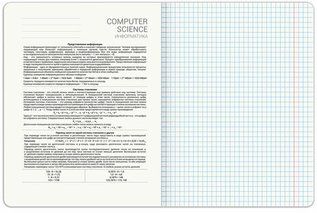 Тетрадь предметная PIGMENT 48 л., глянцевый УФ-лак, ИНФОРМАТИКА, клетка, подсказ, BRAUBERG, 404764