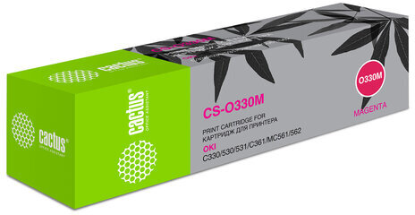 Тонер-картридж CACTUS (CS-O330M) для OKI C330/530, пурпурный, ресурс 3000 стр.
