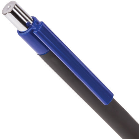 Ручка шариковая автоматическая BRAUBERG "Capital+", СИНЯЯ, корпус soft-touch, узел 0,7 мм, линия письма 0,35 мм, 141169