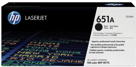 Картридж лазерный HP (CE340A) CLJ Enterprise 700 M775dn/f/z, №651A, черный, оригинальный, ресурс 13500 страниц