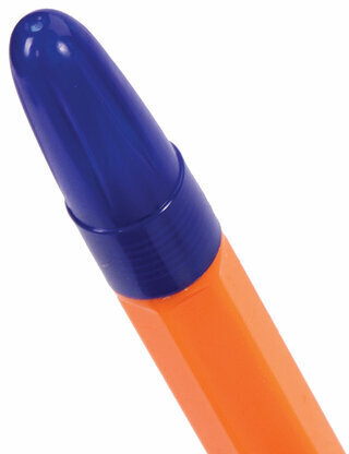 Ручка шариковая масляная STAFF "Basic X-100", СИНЯЯ, корпус оранжевый, узел 1 мм, линия письма 0,7 мм, 143204