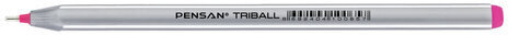 Ручка шариковая масляная PENSAN "Triball", РОЗОВАЯ, трехгранная, узел 1 мм, линия письма 0,5 мм, 1003/12