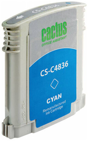 Картридж струйный CACTUS (CS-C4836) для HP DesignJet 70/100/110/120, голубой