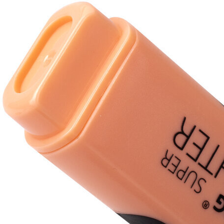 Текстовыделитель BRAUBERG "SUPER PASTEL", ПЕРСИКОВЫЙ, прорезиненный корпус, линия 1-5 мм, 151750