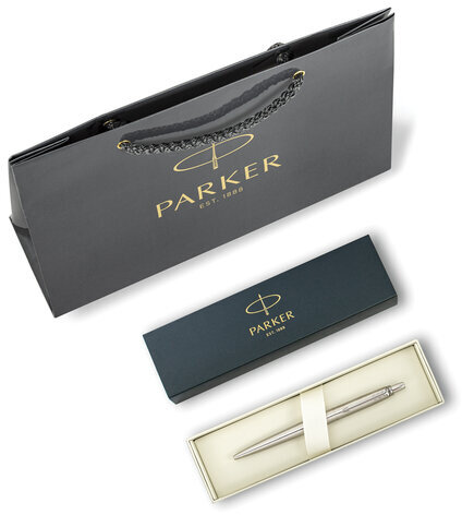 Ручка шариковая PARKER "Jotter Core Stainless Steel CT", пакет, 880892