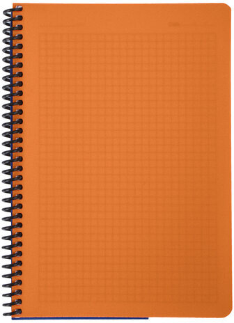 Тетрадь А5, 80 листов, BRAUBERG "Metropolis", спираль пластиковая, клетка, обложка пластик, ОРАНЖЕВЫЙ, 403400