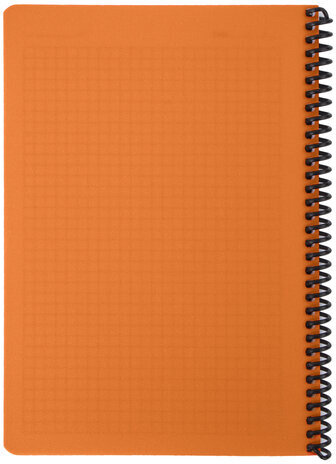 Тетрадь А5, 80 листов, BRAUBERG "Metropolis", спираль пластиковая, клетка, обложка пластик, ОРАНЖЕВЫЙ, 403400