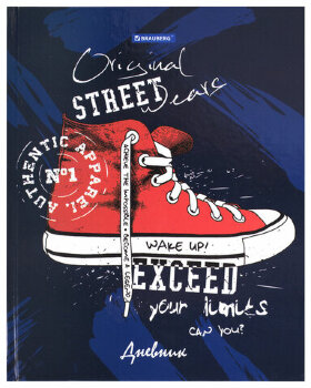 Дневник 1-11 класс 40 л., твердый, BRAUBERG, глянцевая ламинация, &quot;Кеды&quot;, 106611