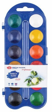 Краски акварельные "Я - Художник!", медовые, 12 цветов, круглые кюветы, 227421538