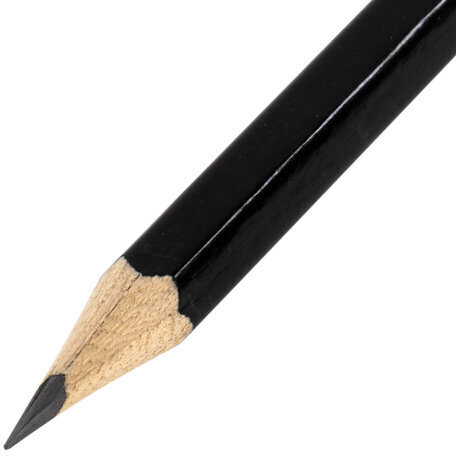 Карандаш чернографитный BRAUBERG "Style PRO", 1 шт., HB, с ластиком, корпус черный, 181723