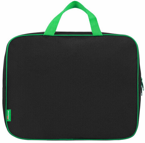 Папка на молнии с ручками BRAUBERG KIDS А4, 1 отделение, полиэстер, 80 мм, "Green ball", 272123