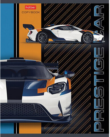 Тетрадь А5, 48 л., HATBER, скоба, клетка, выборочный лак, "Автопрестиж" (5 видов в спайке), 48Т5вмВ1