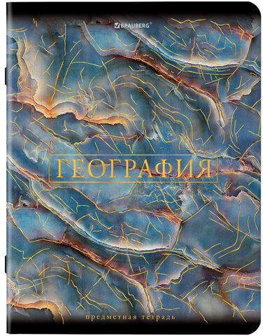 Тетради предметные, КОМПЛЕКТ 12 ПРЕДМЕТОВ, "MARBLE", 48 л., SoftTouch, фольга, BRAUBERG, 404326