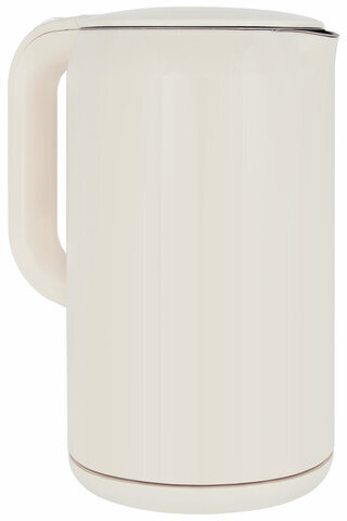 Чайник с терморегулятором и дисплеем, ДВОЙНЫЕ СТЕНКИ, SONNEN KT-8721, 1,7 л, 2200 Вт, бежевый, 454688