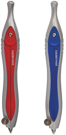 Готовальня BRAUBERG "Extra", 4 предмета (циркуль 120 мм, точилка, отвёртка, грифель), 210686