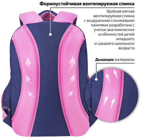 Рюкзак BRAUBERG MOTION, 2 отделения, 3 кармана, "Pawprints", 41х28х17 см, 271362