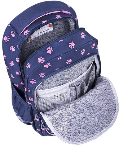 Рюкзак BRAUBERG MOTION, 2 отделения, 3 кармана, "Pawprints", 41х28х17 см, 271362