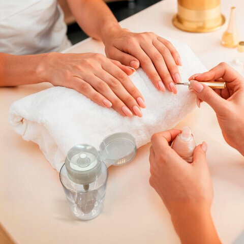 Флакон с помпой дозатором косметический с крышкой для маникюра, косметики, 150 мл, DASWERK, 609307