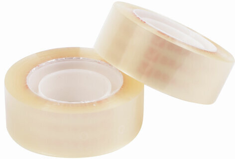 Клейкие ленты 19 мм х 33 м канцелярские BRAUBERG, комплект 2 шт., прозрачные, гарантированная длина, европодвес, 221695