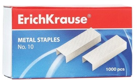Скобы для степлера №10, 1000 штук, ERICH KRAUSE, до 20 листов, 1188