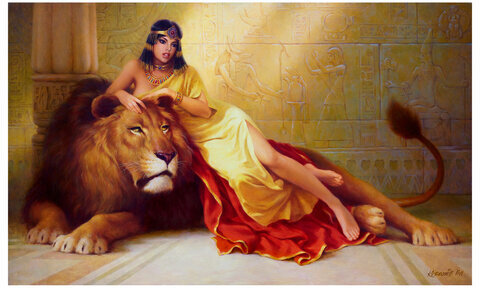 Картина стразами (алмазная мозаика), 30х40 см, ОСТРОВ СОКРОВИЩ "Принцесса Египта", без подрамника, 663852