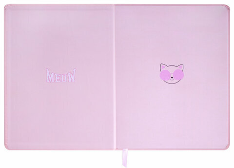 Дневник 1-11 класс 48 л., кожзам (твердая), печать, глиттер, ЮНЛАНДИЯ, "Meow", 106203