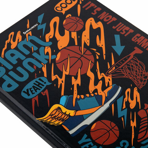Дневник 1-11 класс 40 л., твердый, BRAUBERG, глянцевая ламинация, "Basketball", 106379