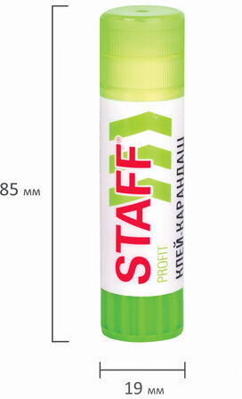 Клей-карандаш УСИЛЕННЫЙ STAFF Profit, 8 г, PVP-основа, 228660