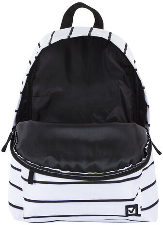 Рюкзак BRAUBERG, универсальный, сити-формат, белый в полоску, 20 литров, 41х32х14 см, 228846