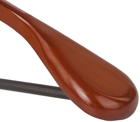 Вешалка-плечики, размер 48-50, деревянная, анатомическая, перекладина, цвет вишня, BRABIX "Люкс", 601164