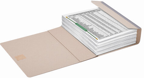 Папка архивная для переплета "Форма 21" 80 мм, с механизмом для скоросшивания, завязки, STAFF, 112170