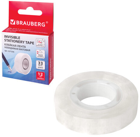 Клейкая лента невидимая, матовая, 12 мм х 33 м, 811820