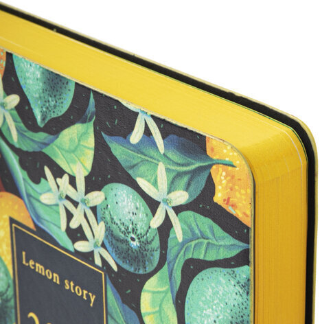 Ежедневник датированный 2023 А5 138x213 мм BRAUBERG "Vista", под кожу, гибкий, "Lemon Story", 114126