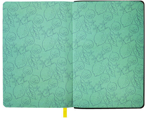 Ежедневник датированный 2023 А5 138x213 мм BRAUBERG "Vista", под кожу, гибкий, "Lemon Story", 114126