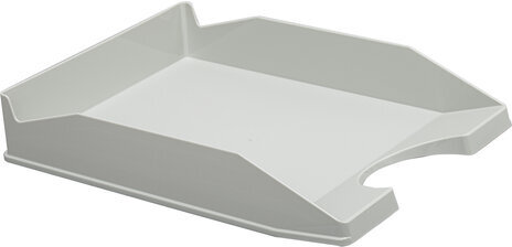 Лоток горизонтальный для бумаг КОМПЛЕКТ 2 шт., BRAUBERG "Modern", 346х254х61 мм, серый, 238025