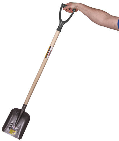 Лопата совковая из рельсовой стали ГРАНДМАСТЕР, 22х33 см, высота 130 см, деревянный черенок, 606554