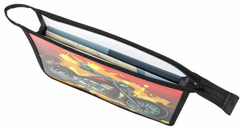 Папка для тетрадей ПИФАГОР А5, 1 отделение, пластик, на молнии, "Moto", 271091