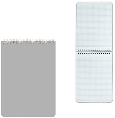 Блокнот А5 (145х212мм), 60л, гребень, лакированный, клетка, HATBER, Серебро, 60Б5В1гр, B194089