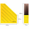 Лоток вертикальный для бумаг (260х320 мм), 75 мм, до 700 листов, микрогофрокартон, STAFF, ЖЕЛТЫЙ, 128883