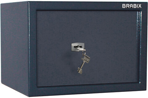 Сейф BRABIX "КМ-260", 260х360х290 мм, 13 кг, ключевой замок + полка, крепление к стене, 291165